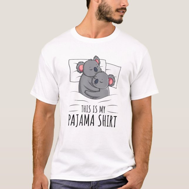 Sleeping Koala Lover Pajama T-Shirt (Vorderseite)