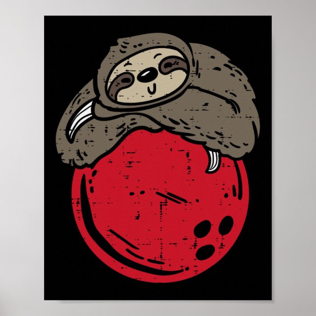 Sleeping on Bowling Ball Funny Bowler Men Wo Poster (Vorne)