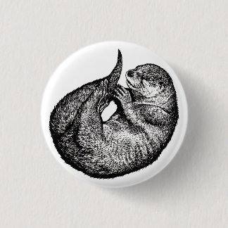 sleeping otter button