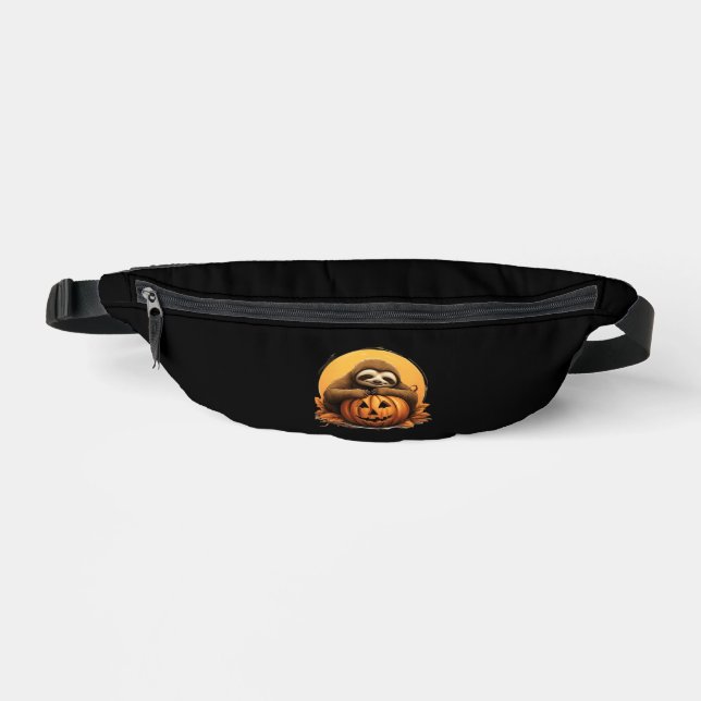 Sleeping Sloth and Halloween Pumpkin Classic T-Shi Bauchtasche (Vorderseite)