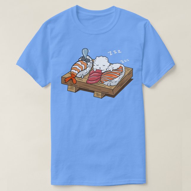 Sleeping Sushi Shirt Liebe Sushi Rolls Funny Japan (Design vorne)