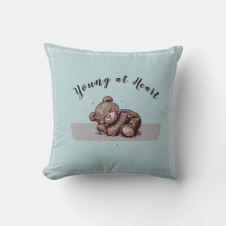 Sleeping Teddy Bear Throw Pillow Kissen