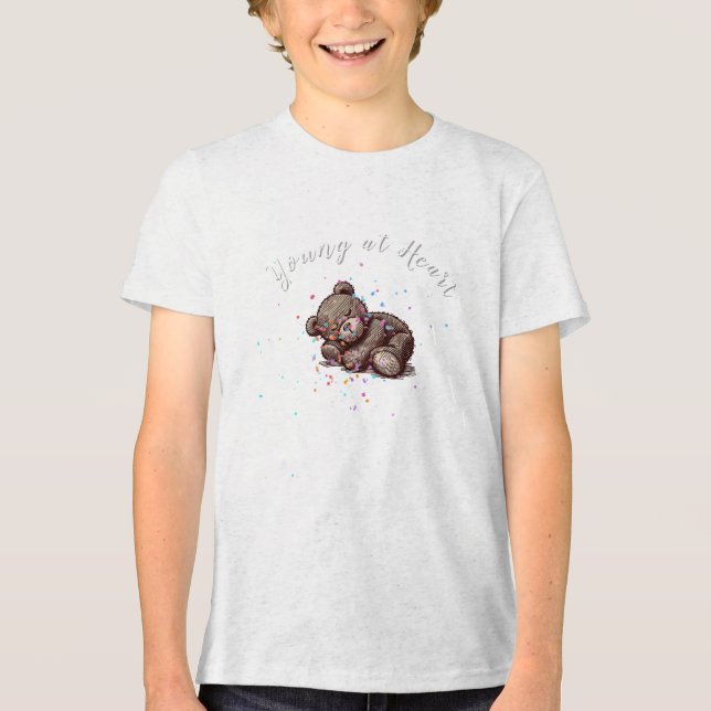 Sleeping Teddy Bear Tri-Blend Shirt (Vorderseite)