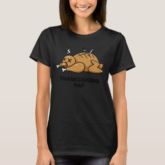 Sleeping Turkey Humor Thanksgiving T-Shirt
