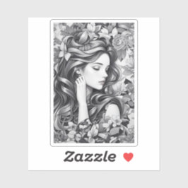 Sleeping Woman Aufkleber