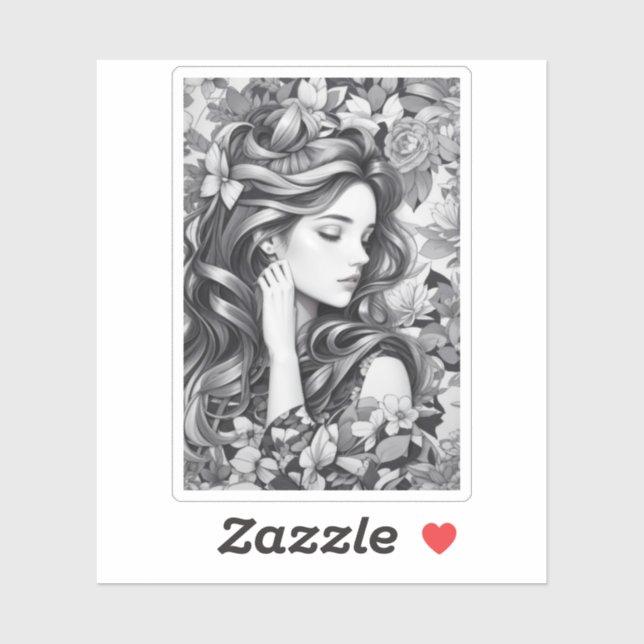 Sleeping Woman Aufkleber (Blatt)