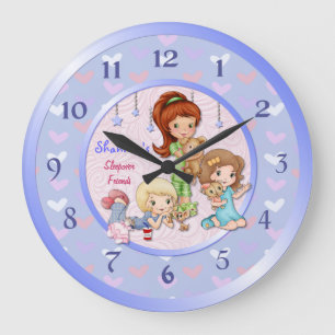 Sleepover Friends Slumber Clock - Anpassen Große Wanduhr