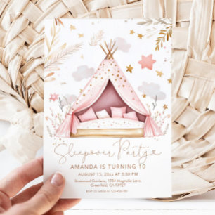 Sleepover Geburtstag Party Einladung