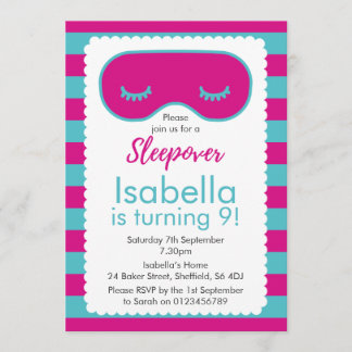 Sleepover Geburtstagsfeier Einladung