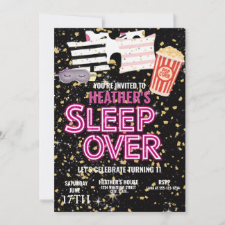 Sleepover Geburtstagspartei Custom Einladung