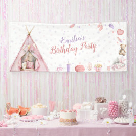Sleepover Pajama Birthday Party Banner