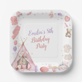 Sleepover Pajama Birthday Party Pappteller