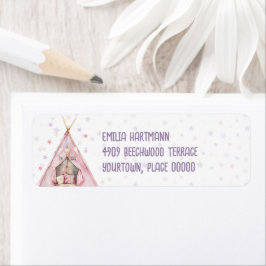Sleepover Pajama Birthday Party Return Address