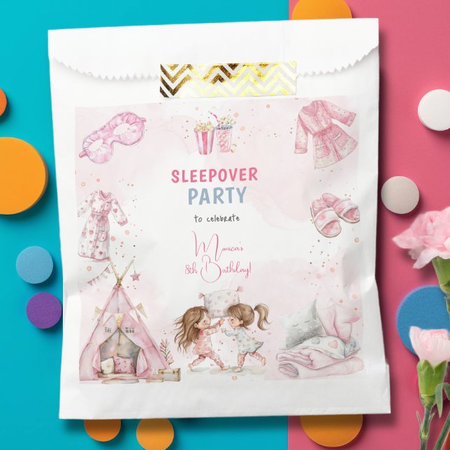 Sleepover pajama Kindergeburtstag Party Geschenktütchen (Von Creator hochgeladen)