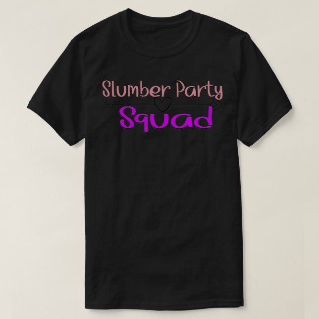 Sleepover Pajama Party tee, Matching Slumber Party T-Shirt (Design vorne)