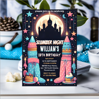 Sleepover Sleepover Sleepover Slave Party 13. Gebu Einladung