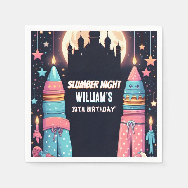 Sleepover Sleepover Sleepover Slave Party 13. Gebu Serviette (Vorderseite)