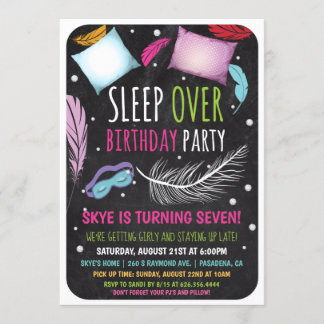 Sleepover Slumber Party Geburtstagseinladung Einladung