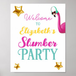 SLEEPOVER Smolber Geburtstagsparty Begrüßung Poster