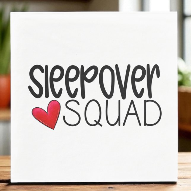 Sleepover Squad Heart Party Serviette (Von Creator hochgeladen)