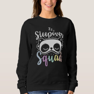 Sleepover Squad Party Panda schlafend Nägel und Ma Sweatshirt