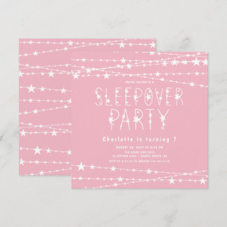 Sleepover Stars Geburtstagsparty Einladung