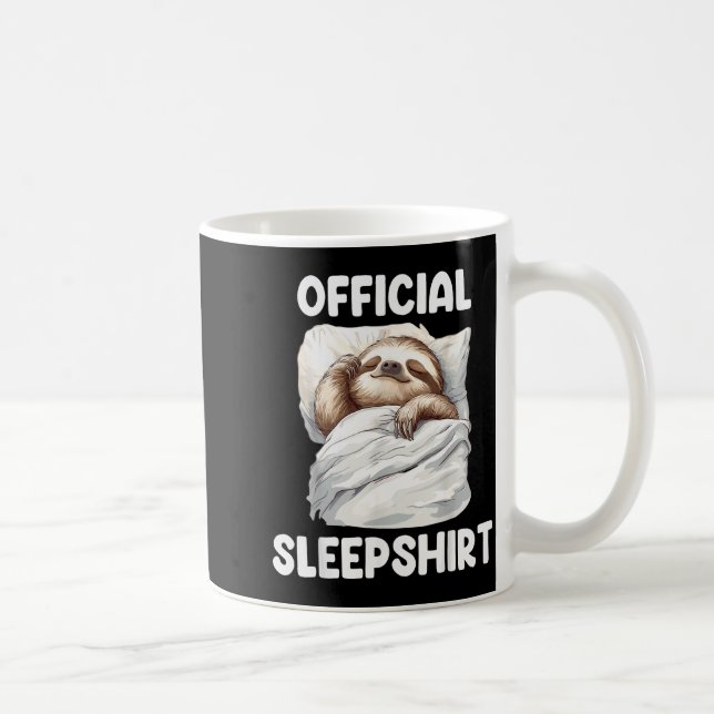 Sleepshirt Cute Sleeng Sloth Animal Lovers Pajama  Kaffeetasse (Rechts)