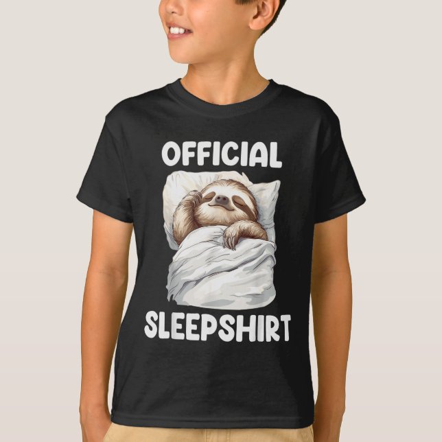 Sleepshirt Cute Sleeng Sloth Animal Lovers Pajama  T-Shirt (Vorderseite)