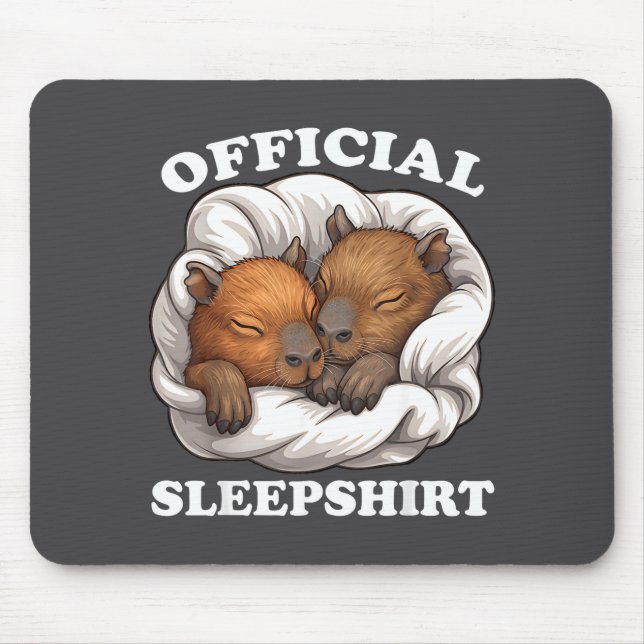 Sleepshirt Funny Capybara Nigh Capybara Lover  Mousepad (Vorne)