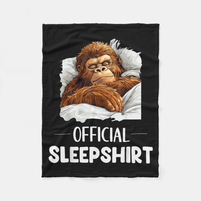 Sleepshirt Sleeng Bigfoot Sasquatch Lovers Pajama  Fleecedecke (Vorderseite)
