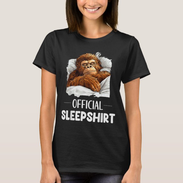 Sleepshirt Sleeng Bigfoot Sasquatch Lovers Pajama  T-Shirt (Vorderseite)
