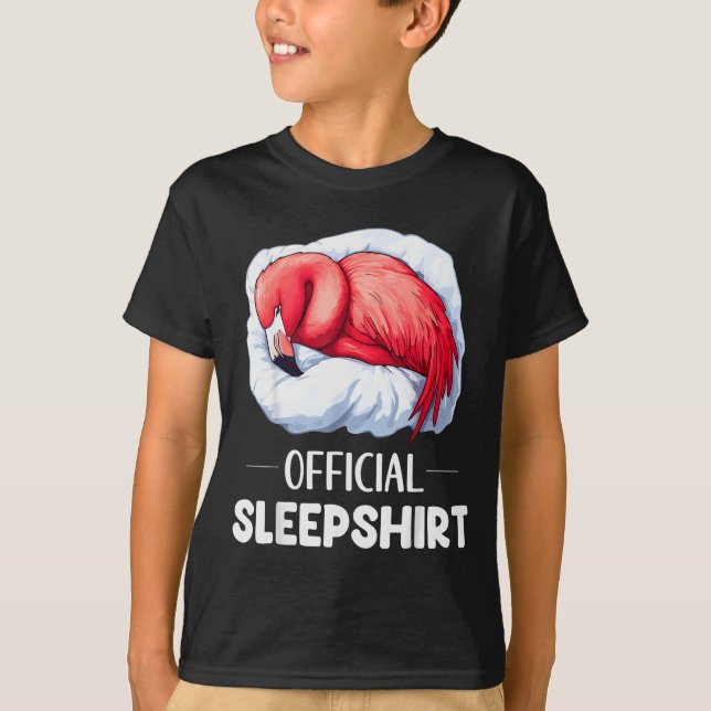 Sleepshirt Sleeng Flamingo Animal Lovers Pajama  T-Shirt (Vorderseite)