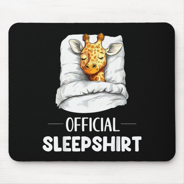 Sleepshirt Sleeng Giraffe Animal Lovers Pajama  Mousepad (Vorne)
