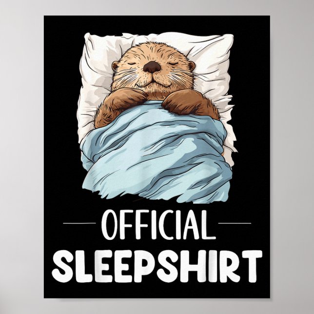 Sleepshirt Sleeng Sea Otter Animal Lovers Pajama  Poster (Vorne)