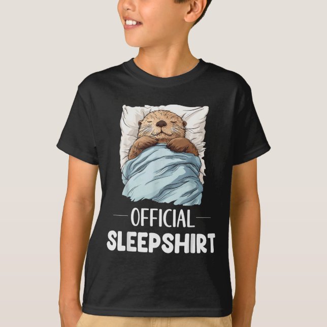 Sleepshirt Sleeng Sea Otter Animal Lovers Pajama  T-Shirt (Vorderseite)