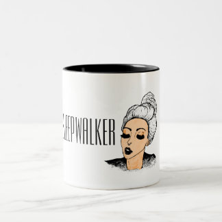 Sleepwalkermädchen-Morgen-Tasse Zweifarbige Tasse