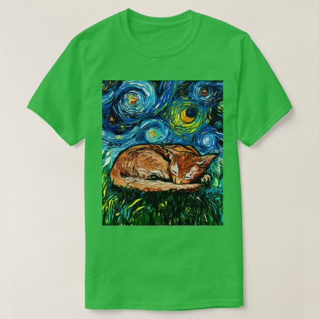 Sleepy Abyssinian Night T-Shirt (Design vorne)