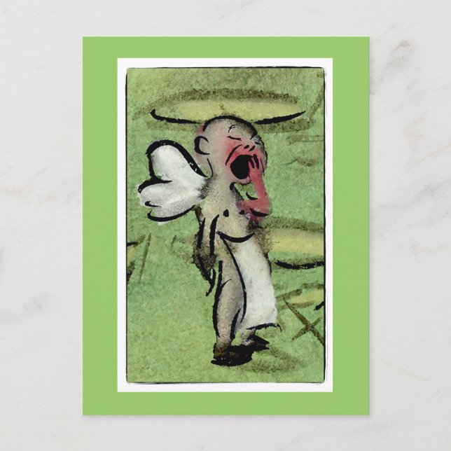 Sleepy Angel Postkarte (Vorderseite)