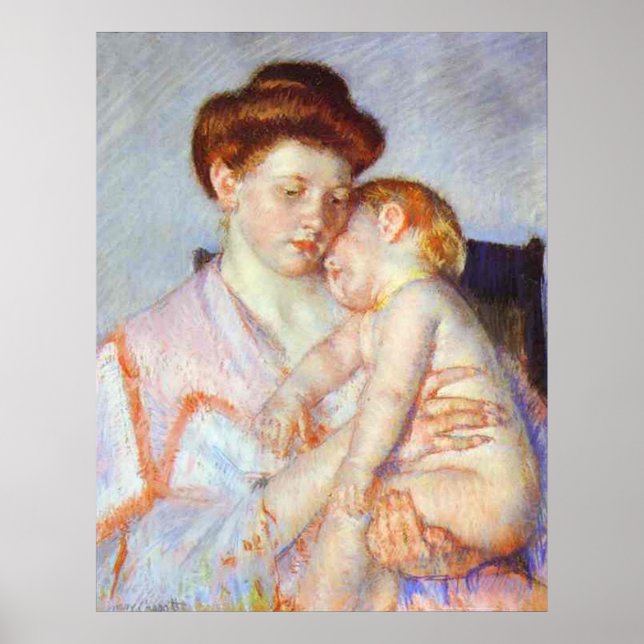 Sleepy Baby. c. 1910, Mary Cassatt Poster (Vorne)
