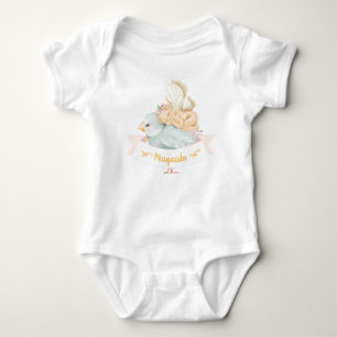 Sleepy Baby Fairy and Bird - Baby Girl Baby Bodysu Strampler
