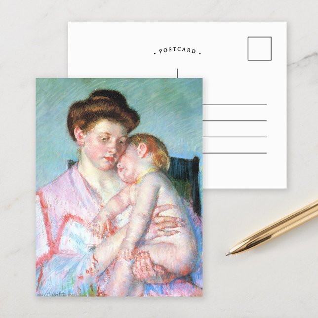 Sleepy Baby | Mary Cassatt Postkarte (Von Creator hochgeladen)