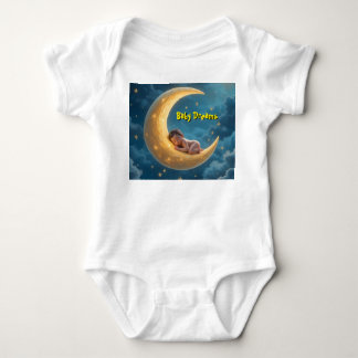 Sleepy baby moon t-shirt (white) strampler