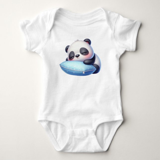 Sleepy Baby Panda Strampler (Vorderseite)