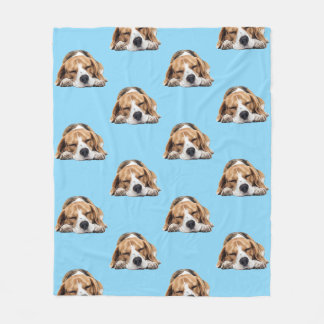 Sleepy Beagle Dog Blanket Fleecedecke