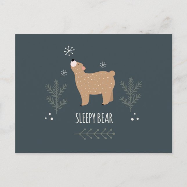 Sleepy Bear Postkarte (Vorderseite)