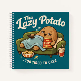 Sleepy Beige Cartoon Potato Sofa Comfort Design Notizbuch