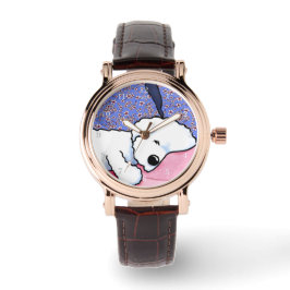 Sleepy Bichon Watch Armbanduhr