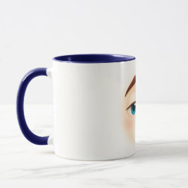 Sleepy blue eyes – barely awake big mood tasse