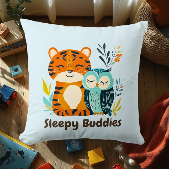 Sleepy Buddies Tiger & Owl | Gemütliche Tierfreund Kissen (Von Creator hochgeladen)