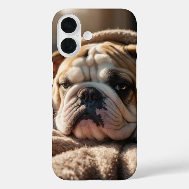 Sleepy Bulldog Case-Mate iPhone Hülle (Rückseite)